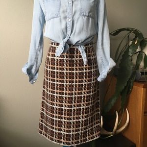 Vintage Basket Weave Pencil Skirt